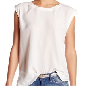 J. Crew Sleeveless Blouse in White